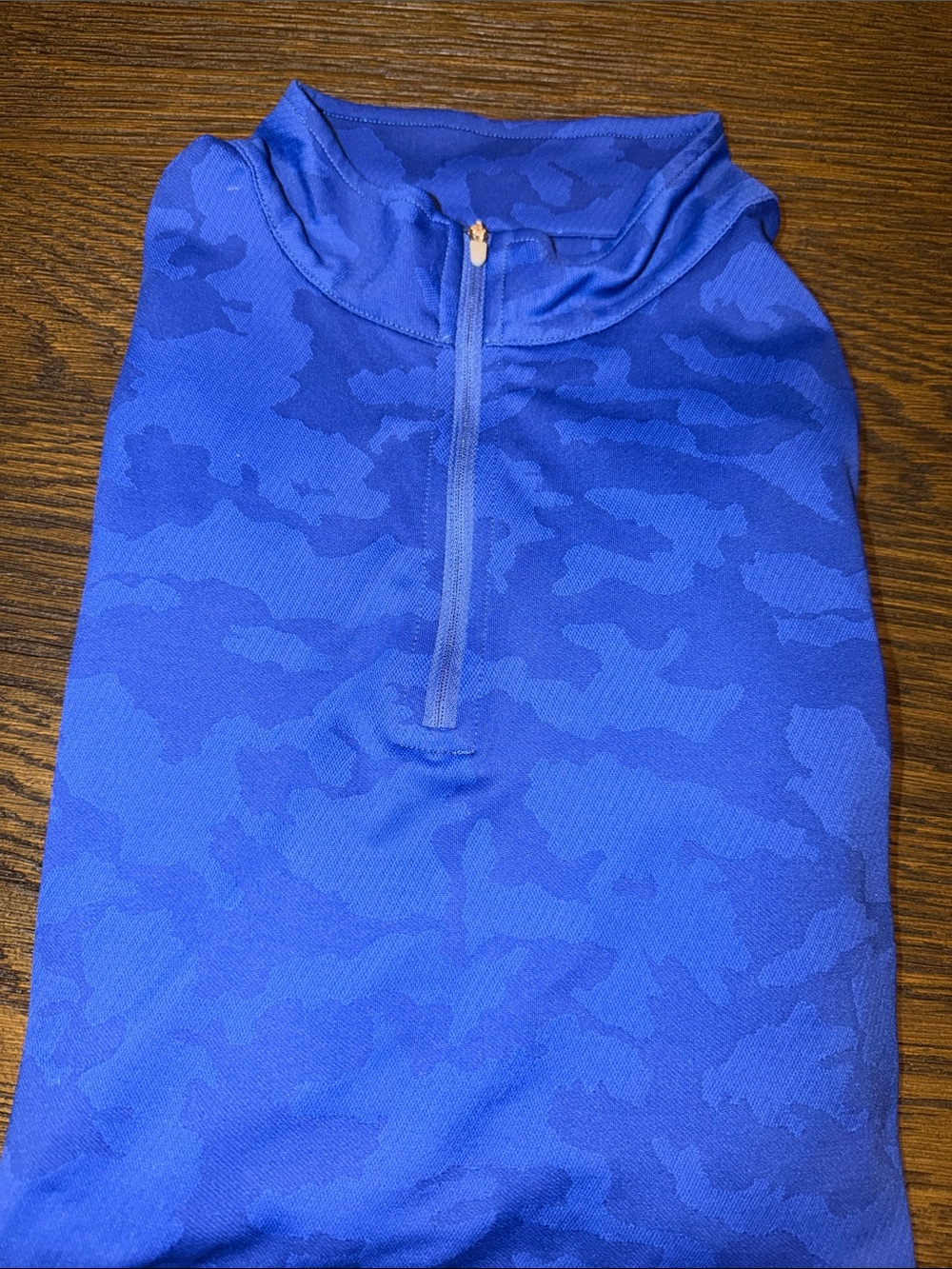 Peter Millar Royal Blue Camo Half-Zip Pullover